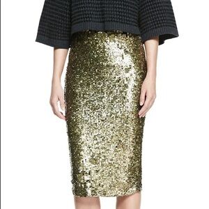 Alice + Olivia Bryce Bronze Sequin Skirt